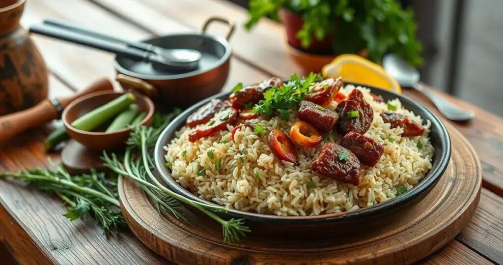 receita arroz carreteiro gaúcho
