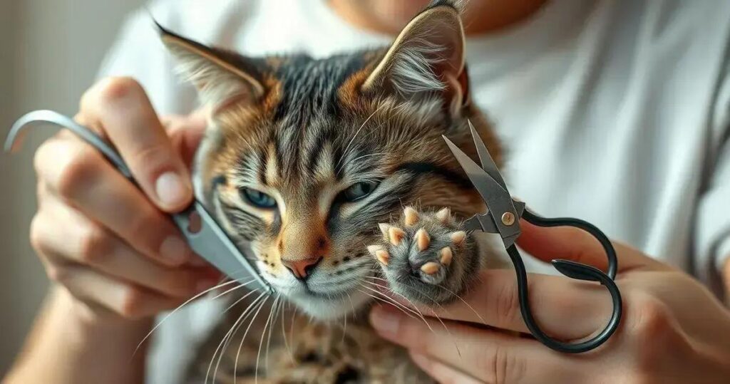 cortar unhas gato arisco