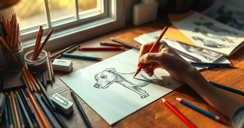 como desenhar um cachorro