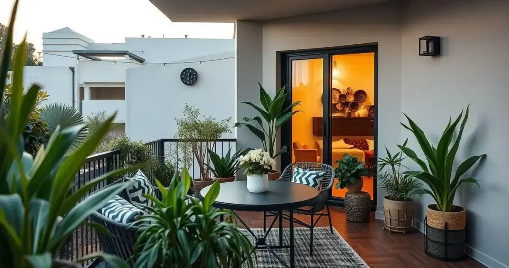 decoração de varanda de apartamento